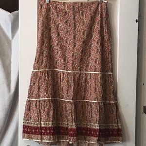 Kenzie brand paisley skirt, size 12